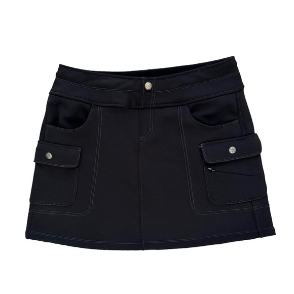 Athleta Black Snowslide Fleece Lined Cargo Skirt Size Medium - Picture 3 of 12
